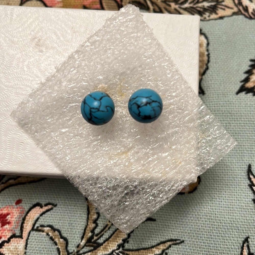 Turqouis earring fr Italy - Picture 5 of 7